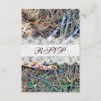 Rustic Land Camo Camouflage Bröllop OSA Card Kort