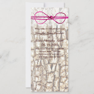 Rustic Land Camo Rosa Bow bröllopsinbjudningar