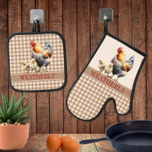 Rustic Land Checks Chicken Monogram | NAMN