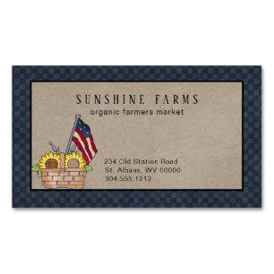 Rustic Land Chicken Farm Magnetiska Visitkort