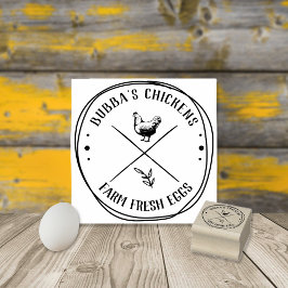 Rustic Land Chicken Farmer Egg Frimärke Stämpel