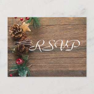 Rustic Land Chrismas OSA Inbjudan Vykort
