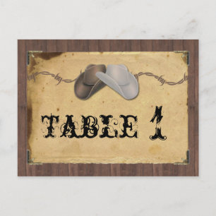 Rustic Land Cowboy Hats Barbed Bordsnummer