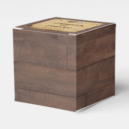 Rustic Land Cowboy Hats Wedding Favor Box Presentaskar