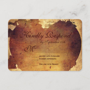 Rustic Land Distress Heart-Bröllop OSA Kort