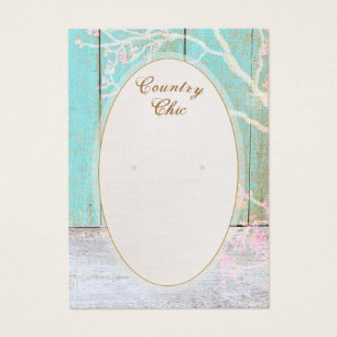 Rustic Land Earring Visning Card Visitkort