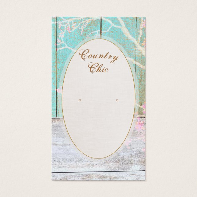 Rustic Land Earring Visning Card Visitkort (Framsidan)