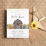 Rustic Land Fall Inbjudningskort för möhippan<br><div class="desc">Rustic Land Inbjudningskort för möhippan - Land chic är en rustik lada omgiven av nyskördade pumpor och solblommor, med en glanskartad ljus hängande överdel. Vår mall av hög kvalitet gör det så enkelt att anpassa din unika inbjudan. Om du vill ändra typsnitt eller teckensnittet färg, användor du länken "anpassa det...</div>