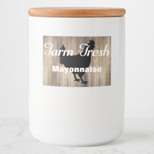 Rustic Land Farm Fresh Hen & Barn Wood Mat Etiketter