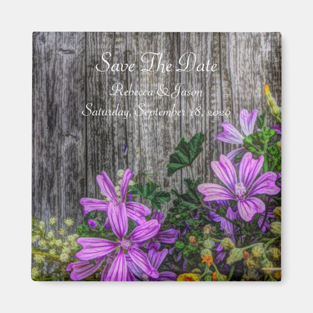 Rustic Land Flowers ombord på barn Board Magnet (Framsidan)