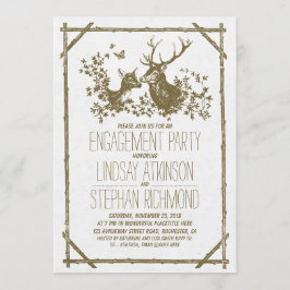 Rustic land förlovningsfest inbjudan med hjort