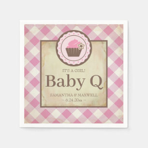 Rustic Land Gingham Cupaka Baby Q Pappersservett