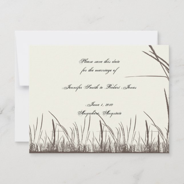 Rustic Land Grasslands Spara datum Inbjudningar (Framsida)