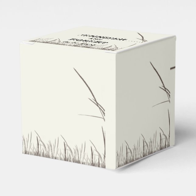 Rustic Land Grasslands Wedor Favor Box Presentaskar (Framsidan Sidan)