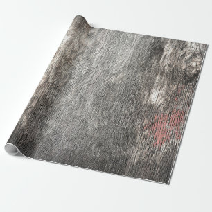 Rustic Land Grått Beige Struktur Wood Grain Presentpapper