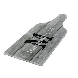 Rustic Land Grått Monogrammed Namn