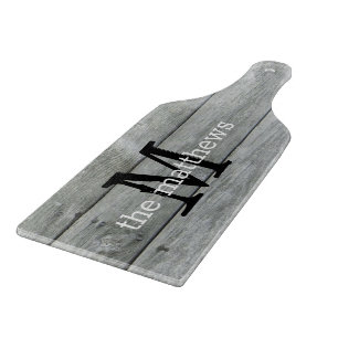 Rustic Land Grått Monogrammed Namn