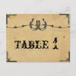 Rustic Land Horseshoe Barbed Bordsnummer