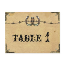 Rustic Land Horseshoe Barbed Bordsnummer