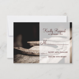 Rustic Land Horseshoes Cowboy Bröllop OSA Card