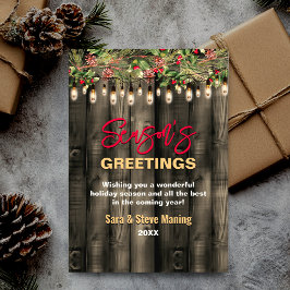 Rustic Land-julgrädden Julhälsningar Julkort