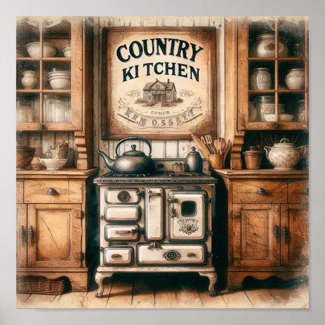 Rustic Land Kitchen 2 Poster (Framsidan)