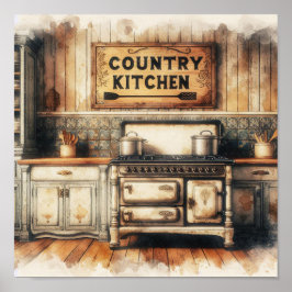 Rustic Land Kitchen 3 Poster