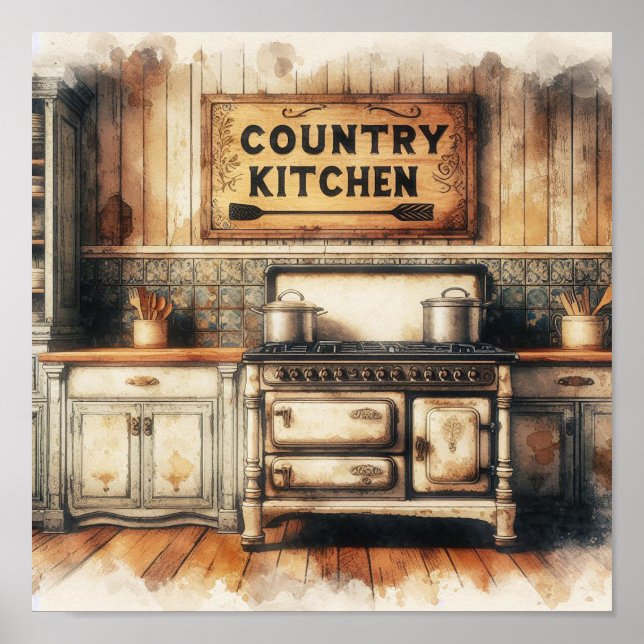 Rustic Land Kitchen 3 Poster (Framsidan)