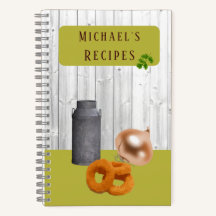 Rustic Land Kitchen med Namn Recipe Bok