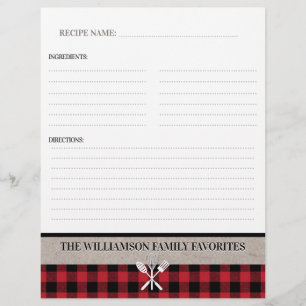 Rustic Land Kitchen Recipe Binder Infoga