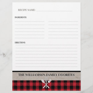 Rustic Land Kitchen Recipe Binder Infoga