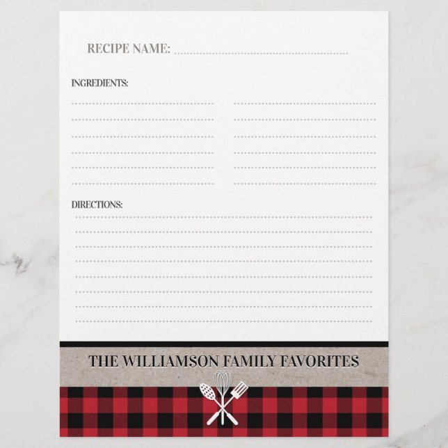 Rustic Land Kitchen Recipe Binder Infoga (Framsida)