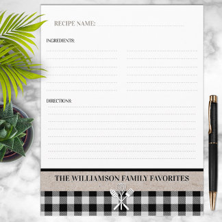 Rustic Land Kitchen Recipe Binder Infoga