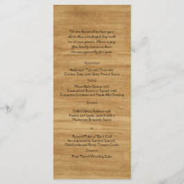 Rustic Land Lily Watercolor Bröllop Menu Meny