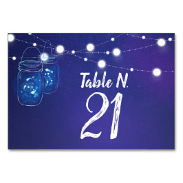 Rustic land ljus mason burk fireflies Bord Bordsnummer