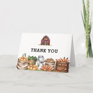 Rustic Land Locally Grown Veggie Baby Shower Tack Kort