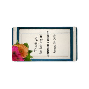 Rustic Land målat Wood Bröllop Lip Balm-etikett Adressetikett