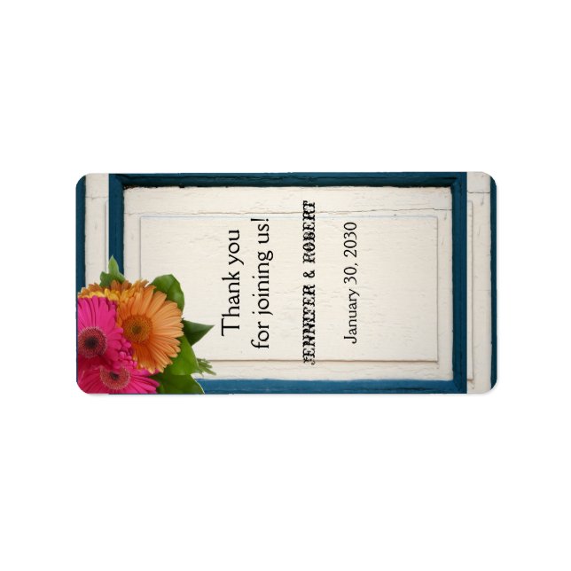 Rustic Land målat Wood Bröllop Lip Balm-etikett Adressetikett (Framsidan)