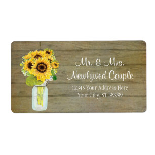 Rustic Land Mason Burk Blommor Solros Bouquet Fraktsedel