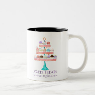 Rustic Land Mason Burk Flowers White Hydrangeas Två-Tonad Mugg