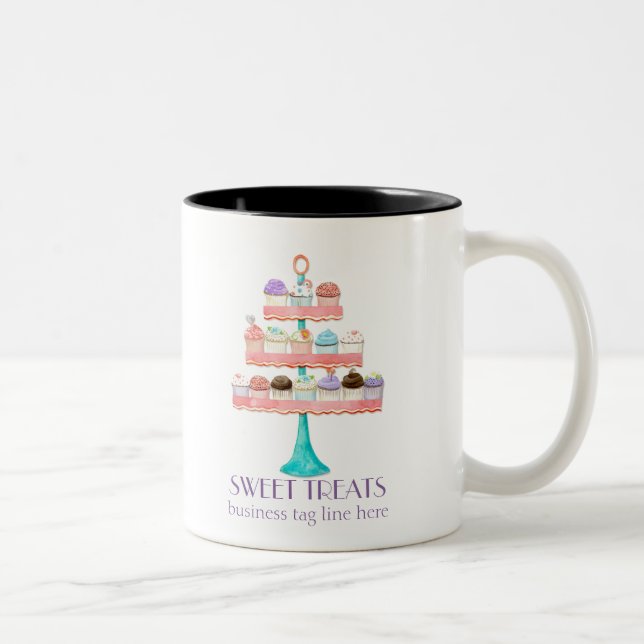 Rustic Land Mason Burk Flowers White Hydrangeas Två-Tonad Mugg (Höger)