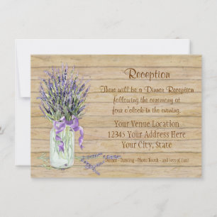 Rustic Land Mason Burk Fransk Lavender Bouquet Inbjudningar