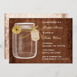 Rustic land mason burk Inbjudningskort för möhippa