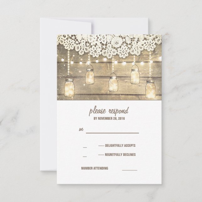 Rustic Land Mason Burk Ljus Snöre Wood OSA (Framsida)