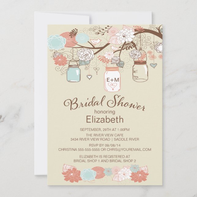 Rustic Land Mason Burk Möhippa Inbjudningar (Framsida)