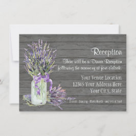 Rustic Land Mason Burk Snöre n Lavender Blommigt Inbjudningar