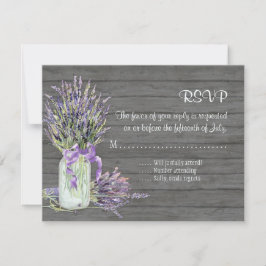 Rustic Land Mason Burk Snöre n Lavender Blommigt OSA Kort