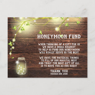 Rustic Land Mason String Ljus HoneyMånfond Vykort