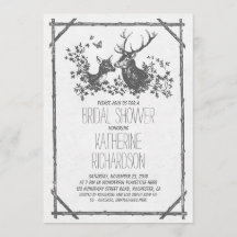 Rustic land möhippa inbjudan med hjort