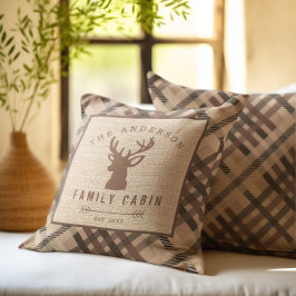 Rustic Land Namn Cabin i Skogen Kudde